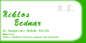 miklos bednar business card